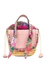 Cuba Lab Handbag With Woven Straw Base