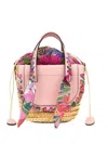 Cuba Lab Handbag With Woven Straw Base