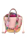 Cuba Lab Handbag With Woven Straw Base
