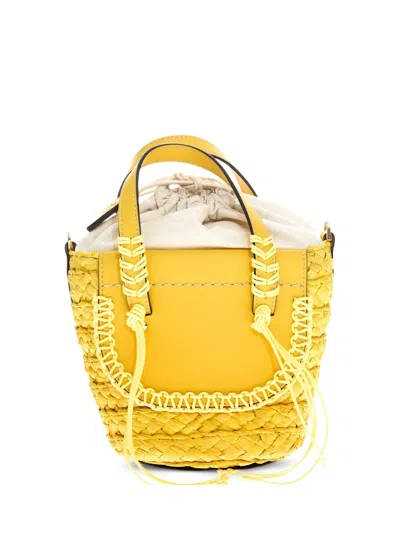 Cuba Lab Habanera Colourblock Tote Bag In Yellow