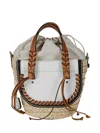 Cuba Lab Handbag In Leather And Raffia