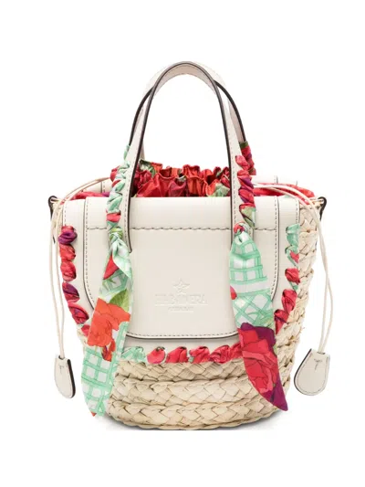 Cuba Lab Habanera Floral-print Bucket Bag In Neutral