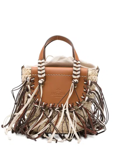 Cuba Lab Habanera Fringe-detail Tote Bag In Brown