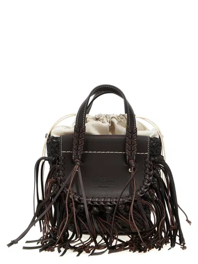 Cuba Lab 'habanera Fringes - Ebony' Handbag In Brown
