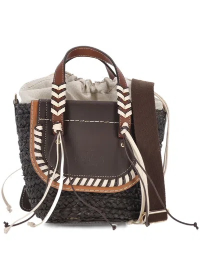 Cuba Lab 'habanera Fringes Ebony' Brown Tote Bag