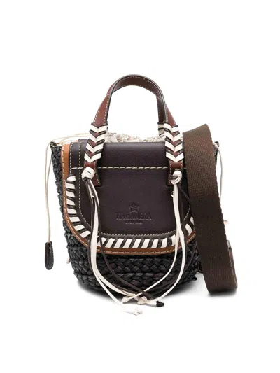 Cuba Lab Habanera Fringes Ebony Brown Tote Bag