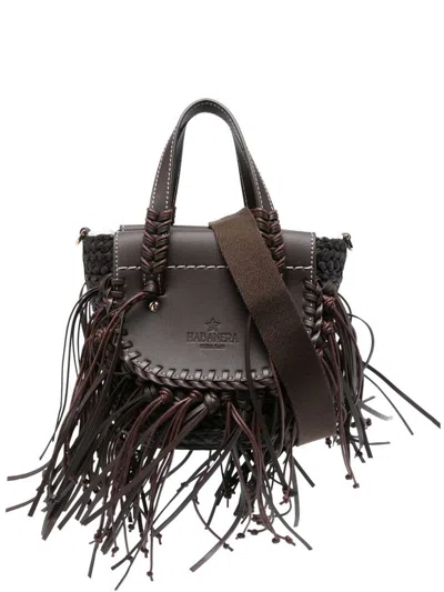 Cuba Lab 'habanera Fringes Ebony' Coffee Brown Tote Bag