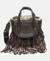 Cuba Lab Habanera Fringes Tote Bag In Brown