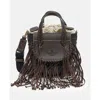 Cuba Lab Habanera Fringes Handbag In Brown