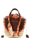 Cuba Lab 'habanera Silk- Orangerie' Handbag In Multi