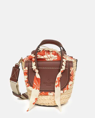 Cuba Lab Habanera Silk Handbag In Brown