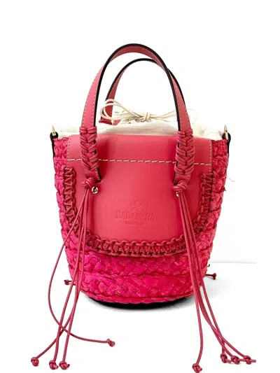 Cuba Lab Habanera Woven Bucket Bag In Pink