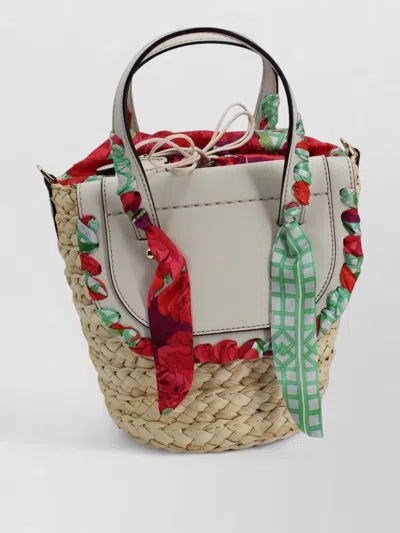 Cuba Lab Leather Bucket Bag Scarf Detail