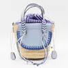 Cuba Lab Light Blue Leather Habanera Satchels Bag