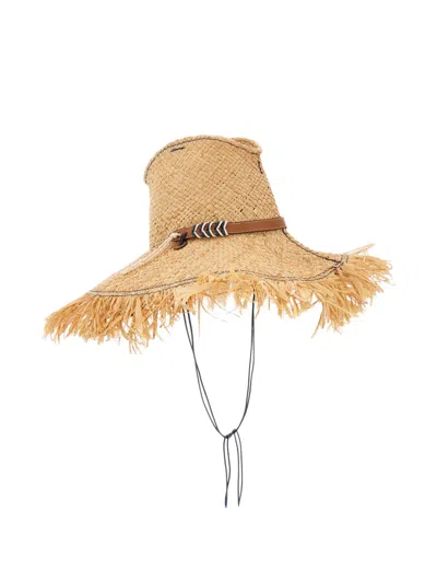 Cuba Lab Patrizia Fabri X  Fringed Sun Hat In Neutral