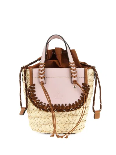 Cuba Lab Raffia Tote Bag In Pink