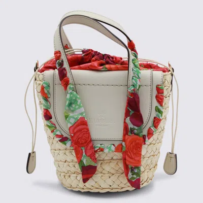 Cuba Lab Roseto Off-white Habanera Silk Satchel Bag In Multi