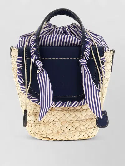 Cuba Lab San Pa Habanera Popeline Stripe Bucket Bag