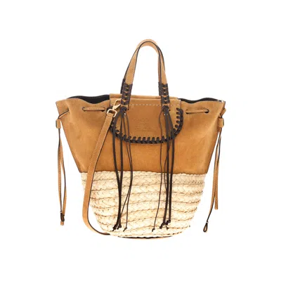 Cuba Lab Suede And Rafia Bolero Bag In Multi