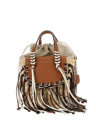 Cuba Lab Tassel Top-handle Clutch Bag In Brown