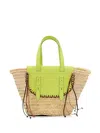 Cuba Lab Tropicana Tote Bag Aus Stroh In Nude