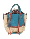 Cuba Lab Habanera Suede Denim Handbag In Blue