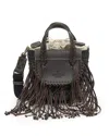 Cuba Lab Habanera Fringes Tote Bag In Brown