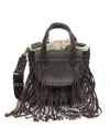 Cuba Lab Habanera Fringes Tote Bag In Brown