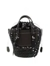 Cuba Lab Habanera Silk Bucket Bag Top Handle In Black