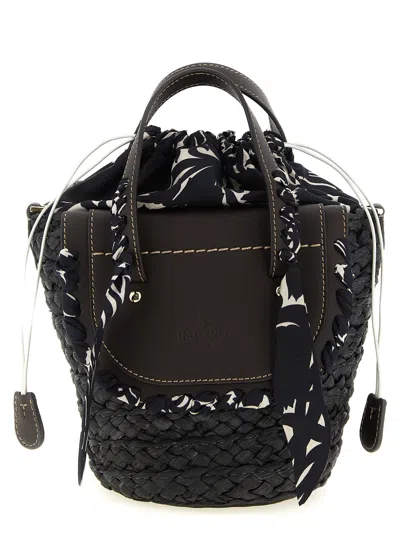 Cuba Lab X San Pa Habanera Silk Handbag In Black