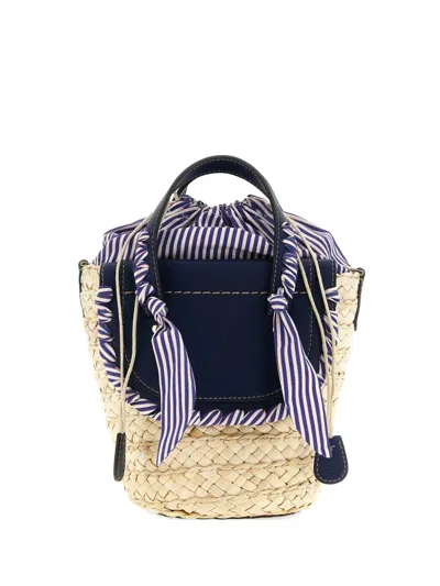 Cuba Lab X San Pa 'habanera Woven Leather Bucket Bag In Neutral