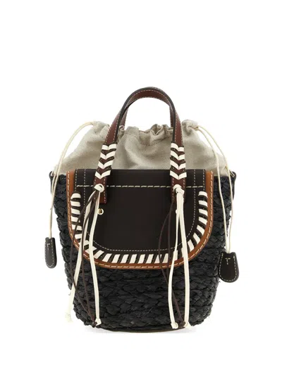 Cuba Lab Black Leather Habanera Satchels Bag In Brown