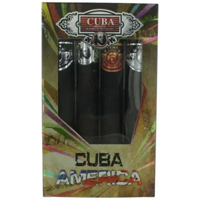 Cuba Men's America Gift Set Fragrances 5425017736882 In Black / Brown / Green / Grey