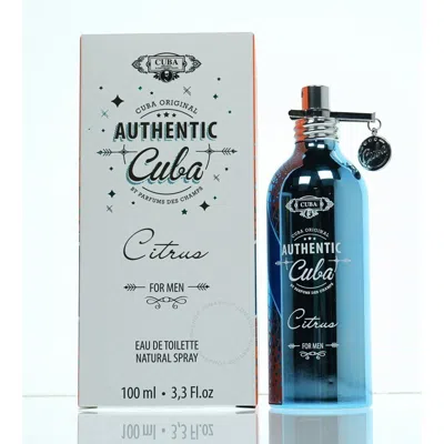 Cuba Men's Authentic Citrus Edt Spray 3.3 oz Fragrances 5425039222820 In White