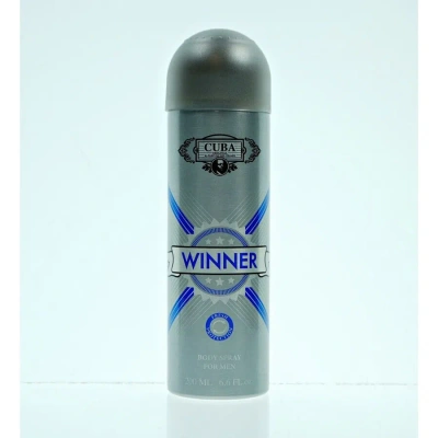 Cuba Men's Winner Deodorant Body Spray 6.7 oz Fragrances 5425039221663 In White