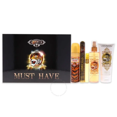 Cuba Must Have Tiger By  For Women - 5 Pc Gift Set 3.3oz Edp Spray In White