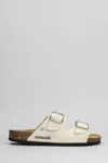 Cubanas Amalia Flats In White Leather In Neutral