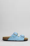 Cubanas Amalia Flats In Cyan Pony Skin In Blue