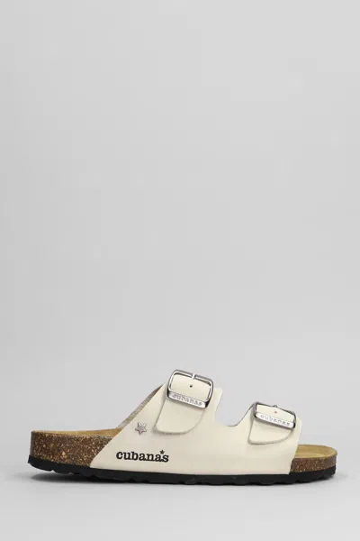 Cubanas Amalia Flats In White Leather