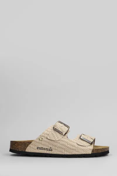 CUBANAS AMALIA FLATS IN BEIGE LEATHER