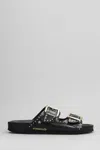 Cubanas Amalia Flats In Black Leather