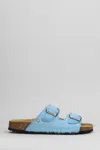 Cubanas Amalia Flats In Cyan Pony Skin In Blue