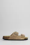 Cubanas Amalia Flats In Taupe Suede
