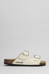 Cubanas Amalia Flats In White Leather In Neutral