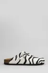 Cubanas Maria Slipper-mule In White Pony Skin