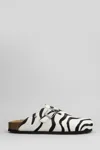 Cubanas Maria Slipper-mule In White Pony Skin