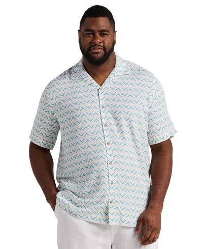 Cubavera Men's Big & Tall Geometric Print Camp Collar Shirt In Multi
