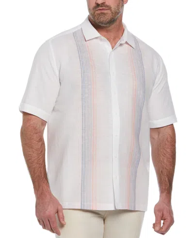 Cubavera Men's Big & Tall Gradient-stripe Linen Blend Chambray Shirt In Brilliant