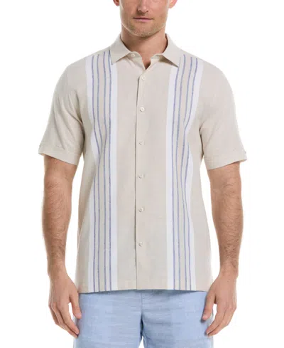 Cubavera Men's Classic-fit Engineered Stripe Panel Button-down Shirt In Neutral