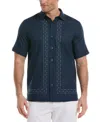 Cubavera Men's Big & Tall Classic-fit L-shape Embroidered Button-down Shirt
